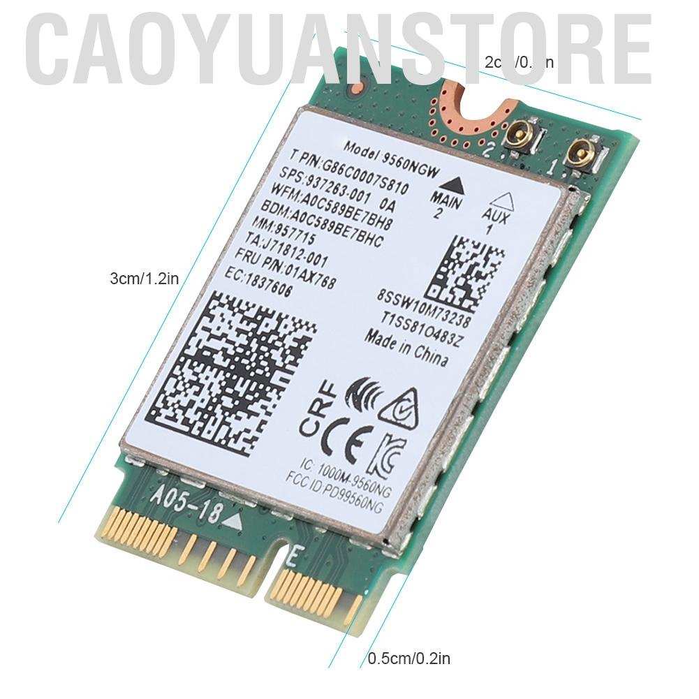 Card Wifi Không Dây Cho Intel 9560ac Ngw 2.4g / 5g Bluetooth 5.0