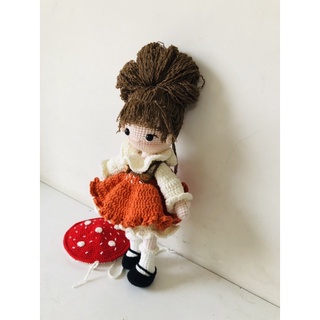 (có  sẵn) Búp bê nấm 28-30cm-Búp bê len