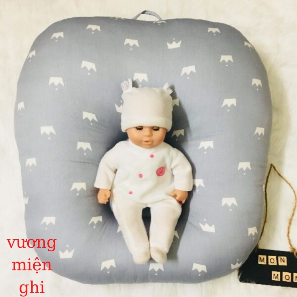 Gối chống trào ngược ❤️FREESHIP❤️ Gối ngủ cho bé MONMON chống trào ngược dạ dày, mang lại giấc ngủ ngon cho bé yêu