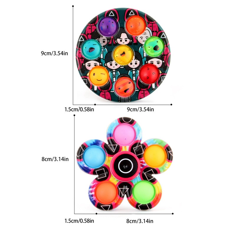 Con quay đồ chơi Fidget Spinner hình con mực giúp giảm stress
