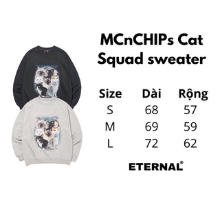 [HẾT HÀNG] Áo Sweater Cat Squad (Ảnh thật+ gift tặng kèm)