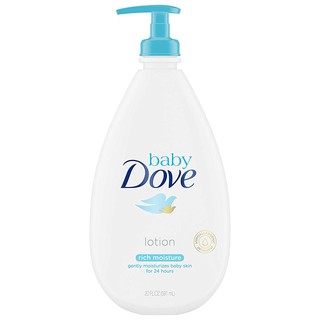Dưỡng thể an toàn giữ ẩm da trẻ nhỏ Baby Dove Lotion Rich Moisture 591ml (Mỹ)