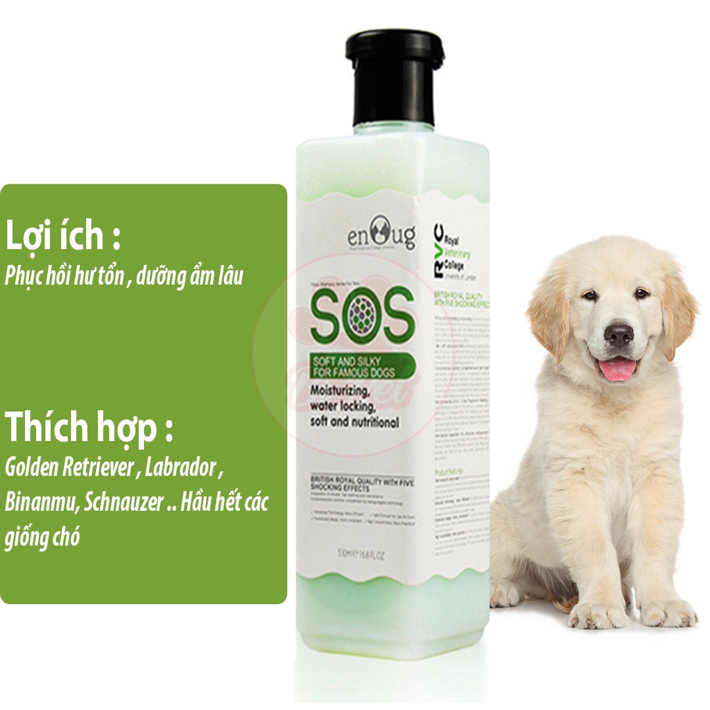 Sữa tắm cho chó - Sữa tắm SOS , Chăm sóc lông cho chó mèo,lưu hương lâu ( 530 ML )