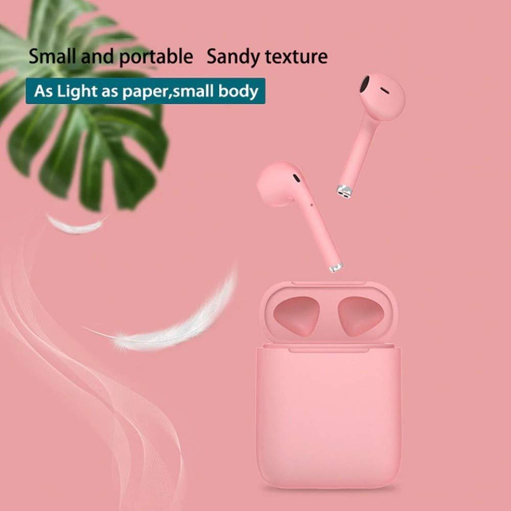 Tai nghe Inpod i12 TWS Bluetooth 5.0 cho IP và Android kèm Hộp sạc - Hàng nhập khẩu- Màu Hồng Pink