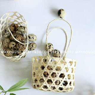 Giỏ đựng trứng bằng tre đan