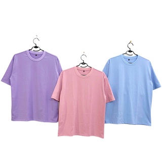 Áo thun trơn unisex nam nữ màu xanh hồng tím