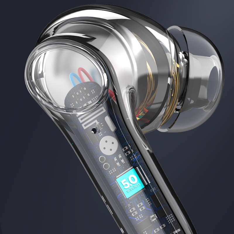 Tai Nghe Không Dây Bluetooth True Wireless PKCB380 Âm Thanh HIFI Có Mic Thu Âm Đàm Thoại Cảm Ứng Chạm - Hàng Chính Hãng