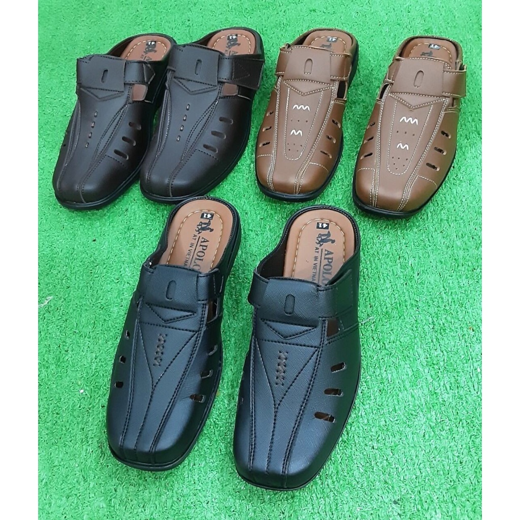 giày mọi nam, dép bít mỏ nam, chỉ may full đế siêu bền, chất liệu quai mềm mang êm chân, size từ 39-43.
