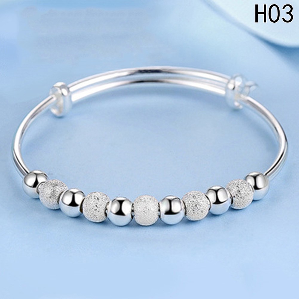 Vòng tay mạ bạc 925 dạng hở đính hạt sang trọng
