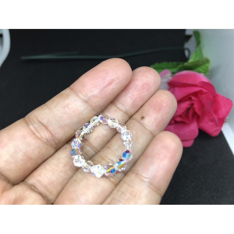 Swarovski Nhẫn Co Giãn Đính Pha Lê Swarovski