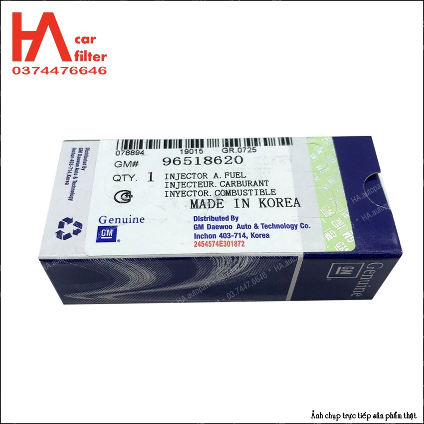 Kim phun xăng  Daewoo Matiz 3, Chevrolet Spark 08-12. Mã GM 96518620. Bảo hành 6 tháng.