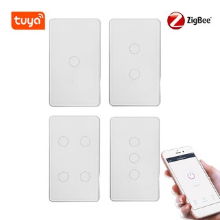 Công Tắc Zigbee Viền Kim Loại Cao Cấp Điều Khiển Qua App Tuya