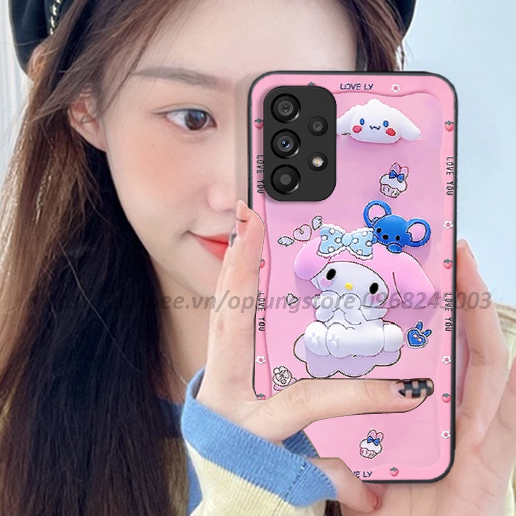 Ốp lưng Samsung A13 / A23 / A33 / A53 / A73 4G-5G in hình 3D gấu cute cool ngầu giả nổi.