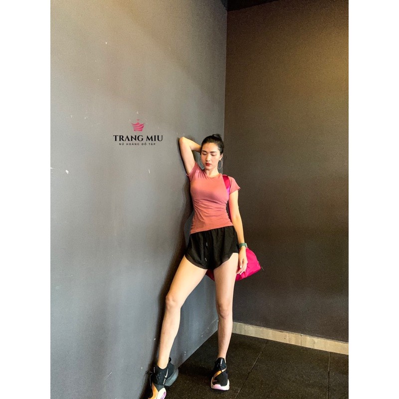 ÁO CỘC TAY DỆT TẬP GYM/YOGA