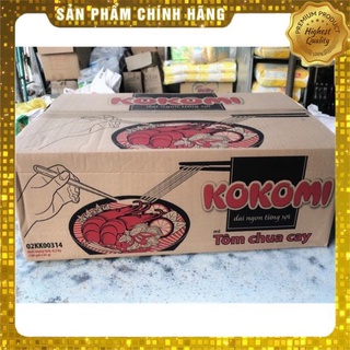 Thùng 100 gói mì tôm chua cay kokomi 65g/gói