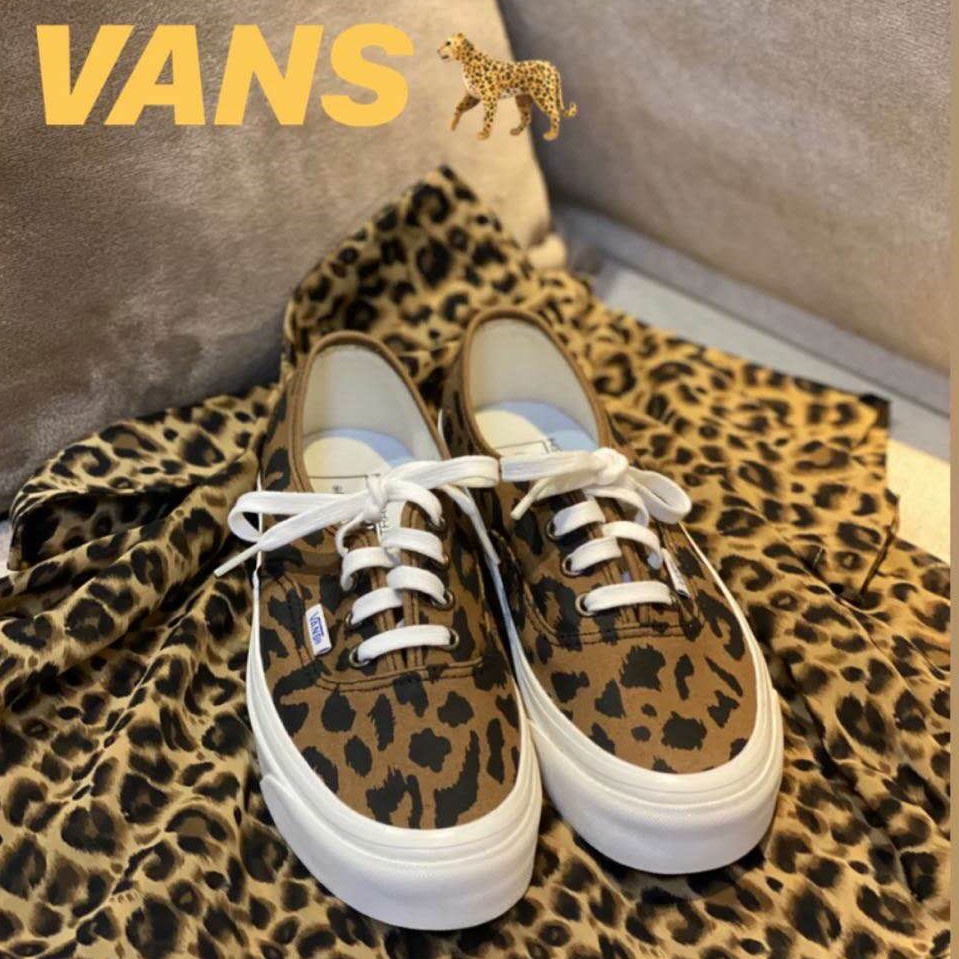 Vans Túi Vải canvas 44dx In Họa Tiết Da Báo Nâu Đáng Yêu