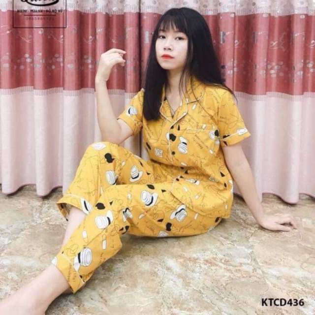 PIJAMA QUẦN DÀI ÁO CỘC L1