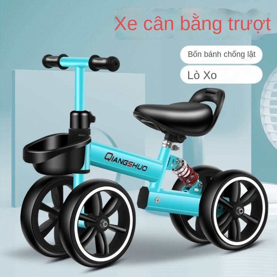 ✒✟✗Xe đẩy trẻ em bốn bánh trượt băng không có bàn đạp Xe tập đi cho bé 1-3-6 tuổi Xe đạp thăng bằng cho bé nam và nữ
