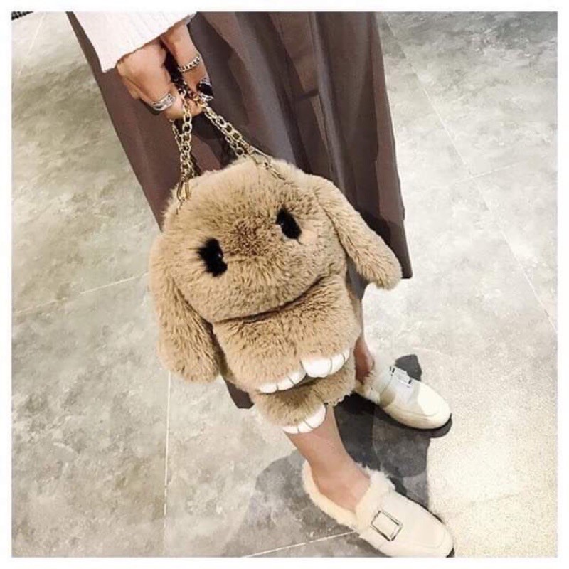 (FREE SHIP) Túi đeo chéo nữ thỏ bông xinh xắn HÀNG QUẢNG CHÂU CAO CẤP