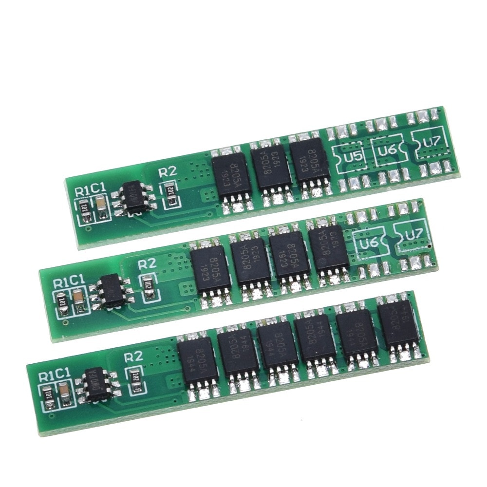 Bảng Mạch Bảo Vệ 1S 7.5A 10A 15A 3.7V Li-ion 3 4 6 Mos BMS PCM Cho 18650