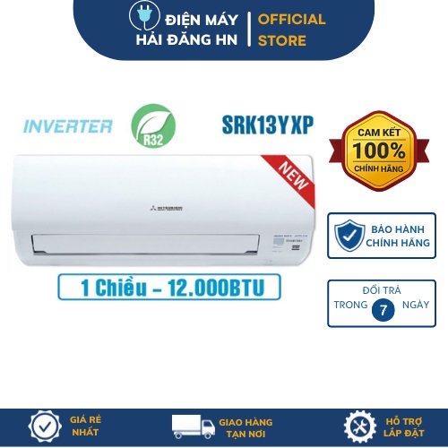 Điều hòa Inverter Mitsubishi Heavy SRK/SRC13YYP-W5 Điện Máy Hải Đăng HN (Bảo hành 24 tháng chính hãng tại nhà, giao 2h)