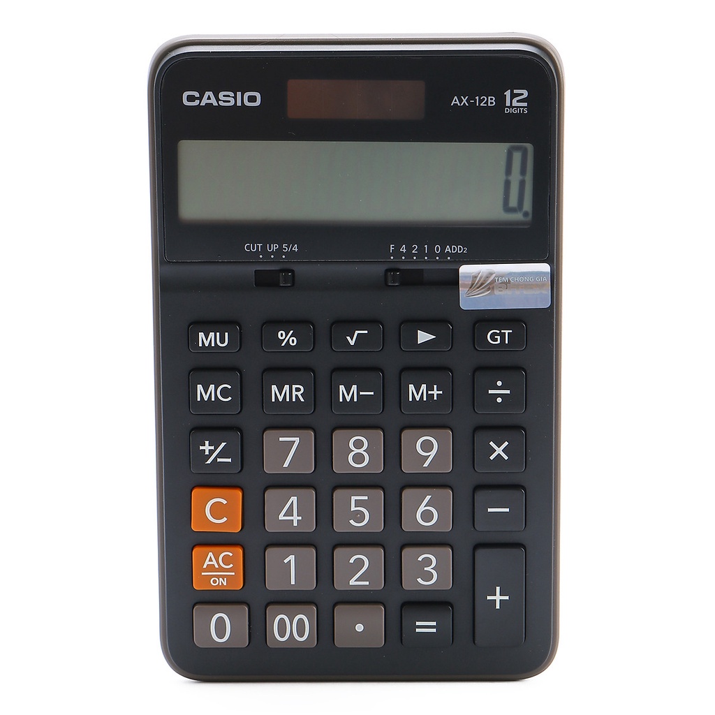 Máy tính tiền cỡ TB Casio AX12-B Chính Hãng Bảo Hành 7 năm