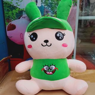 Gấu bông, gối ôm thỏ mũ xanh