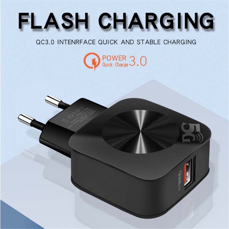 Củ Sạc Nhanh Wili Us Eu Plug 3.0 Qc 3.0 Usb Cho Điện Thoại