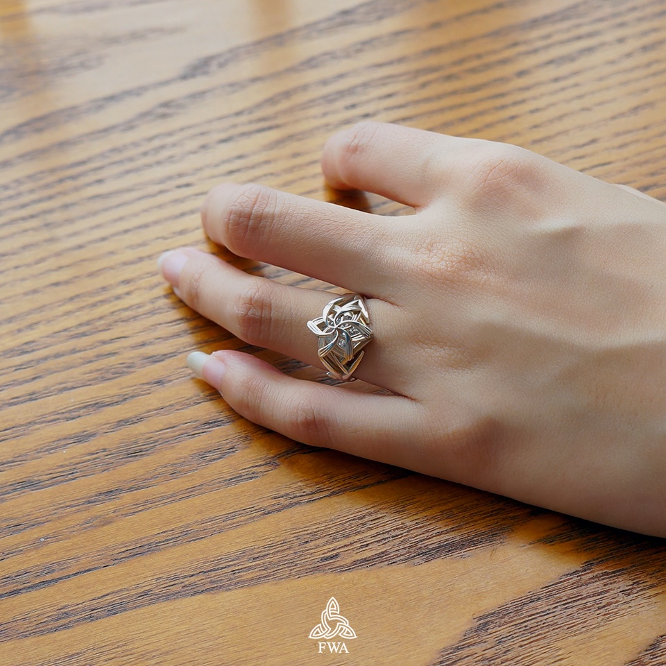 Nhẫn bạc nữ FWA Nenya Ring - Chúa tể chiếc Nhẫn