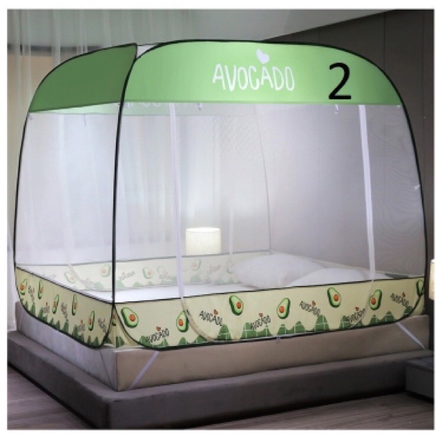 MAN006- Màn chụp chống muỗi tự bung 3 cửa đỉnh vuông cao cấp hàng nhập