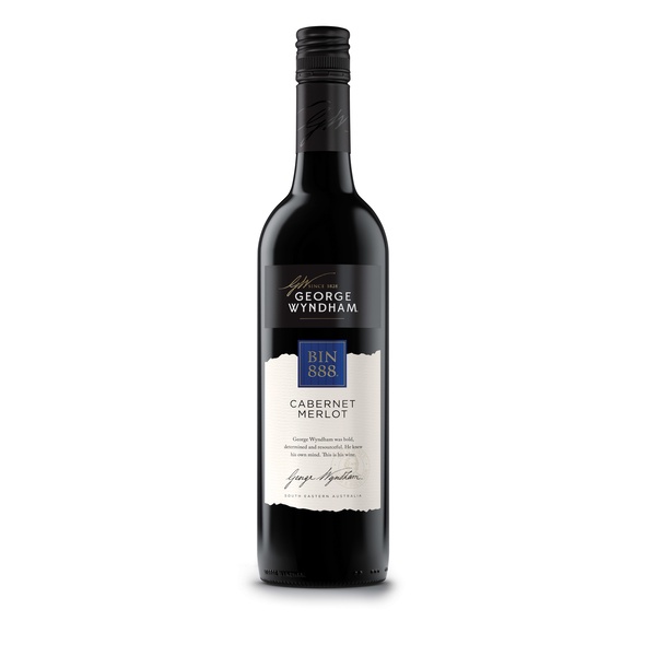 Rượu Vang Đỏ George Wyndham Bin 888 Cabernet Merlot nồng độ Alc 14% 750ml Không Kèm Hộp