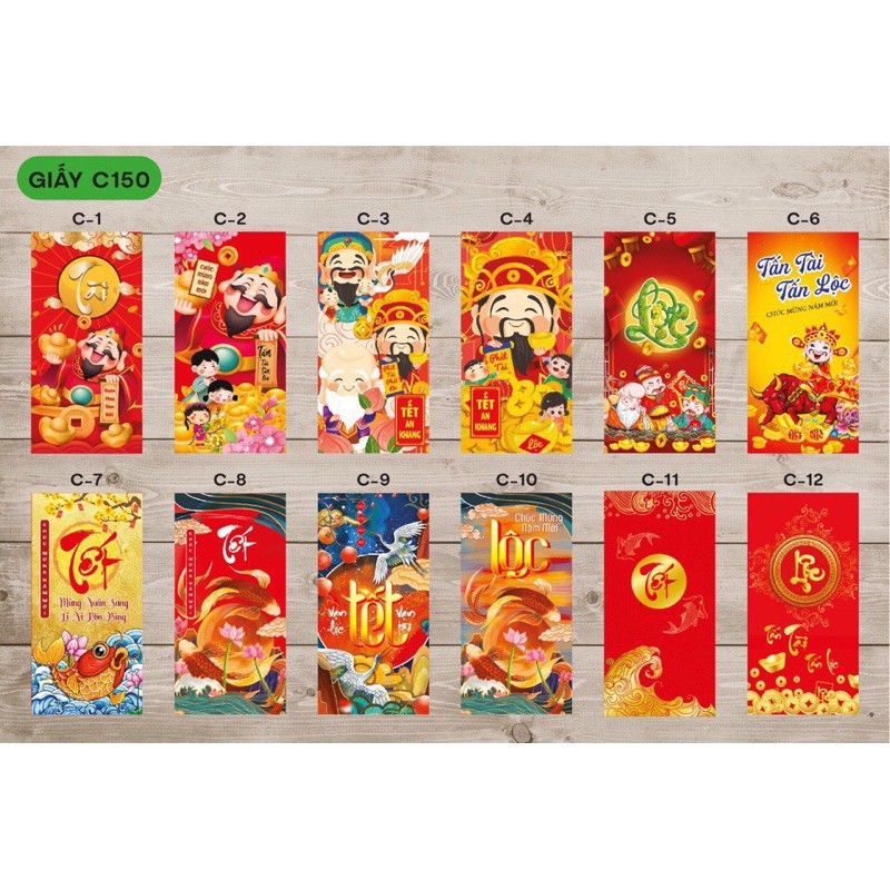 [Giá Sỉ]- Combo 100 Bao lì xì tết QUÝ MÃO 2023 - Nhiều Mẫu Cực Đẹp