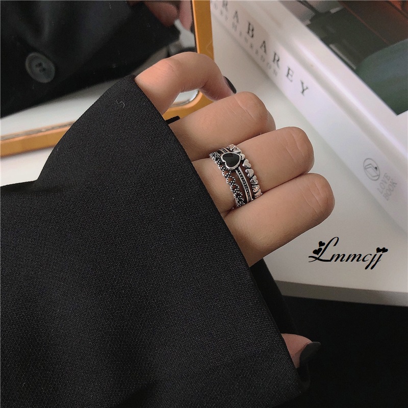 Set 3 nhẫn IF YOU phong cách cổ điển cho nữ