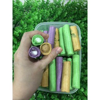 Bánh Ống Kem Mix 3 Vị Dứa , Đậu Phộng , Môn - Giá Sỉ - 250G / 500G / 1 KG