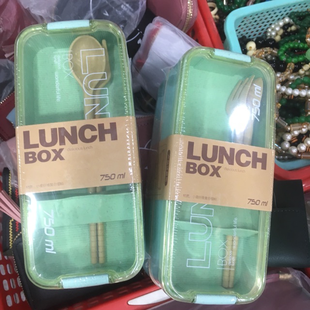 hộp cơm lúa mạch 2 tầng