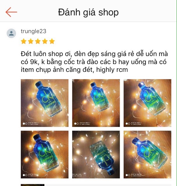 Dây đèn led đom đóm, đèn fairylight dài 1m 10 bóng và dài 2m 20 bóng