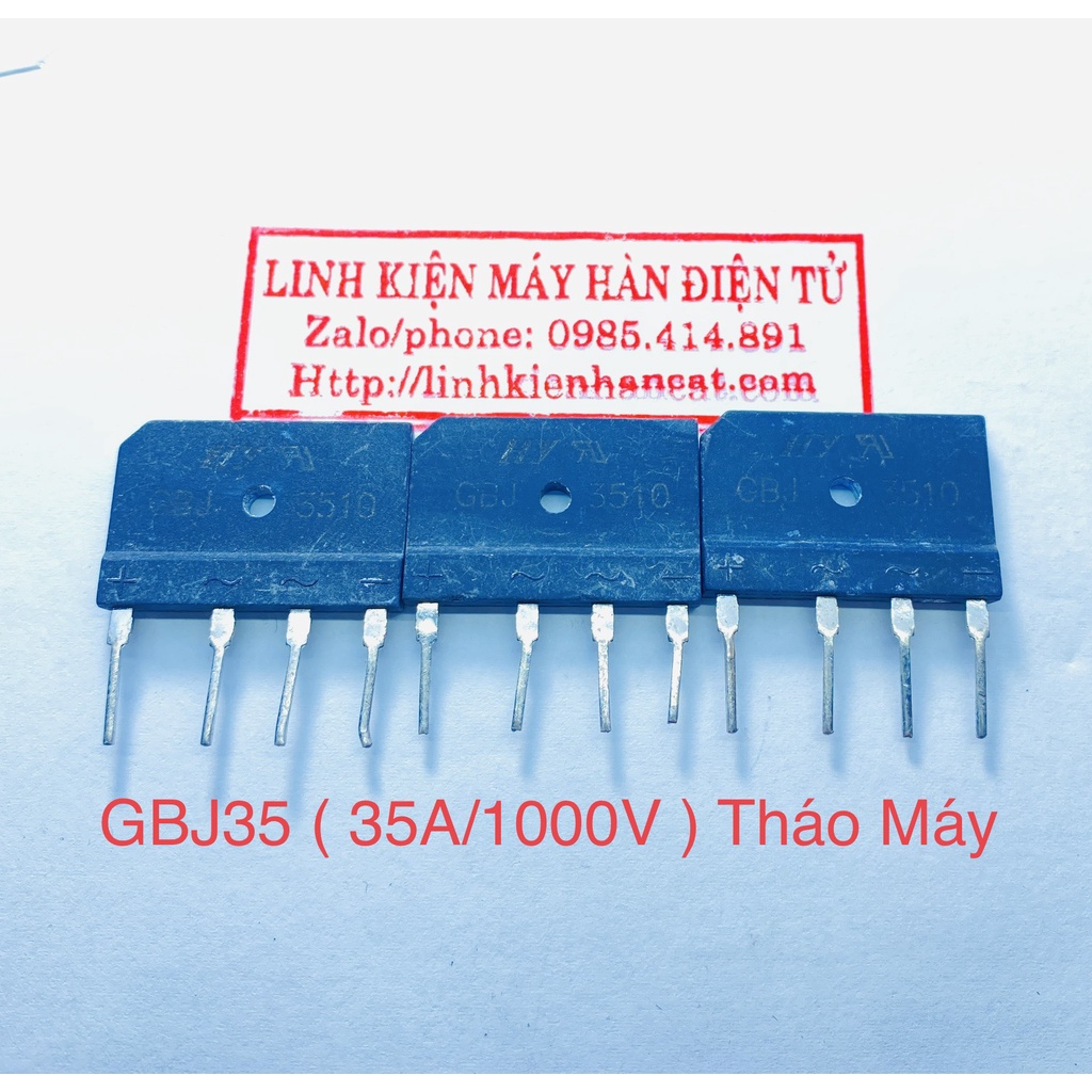 Diot Cầu Dẹp GBJ3510 Tháo Máy 35A 1000V