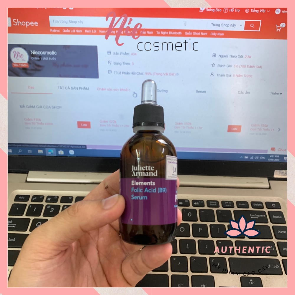 55ml TINH CHẤT FOLIC ACID B9 JULIETTE ARMAND CHỐNG KÍCH ỨNG