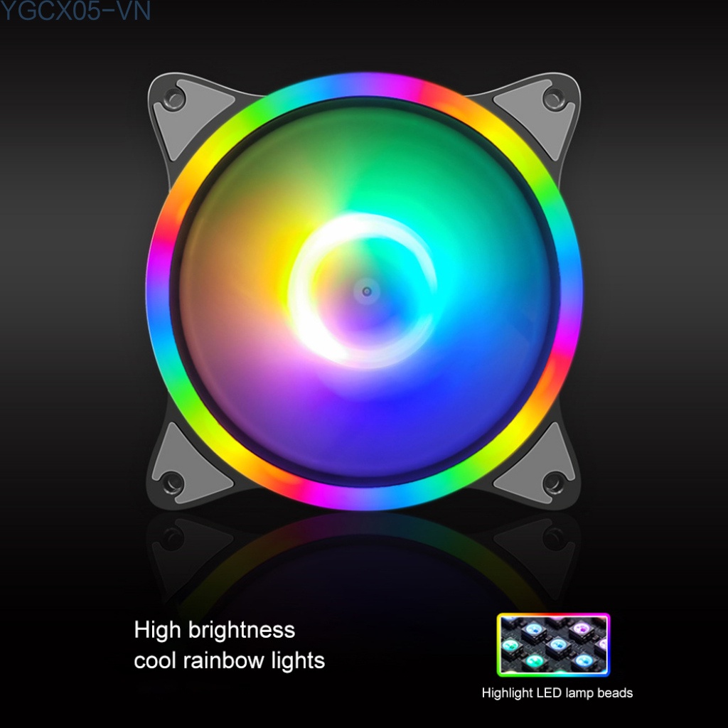 Quạt Tản Nhiệt Cpu Dc 12v 4 Pin Màu Rgb Tiện Dụng Ốp | BigBuy360 - bigbuy360.vn