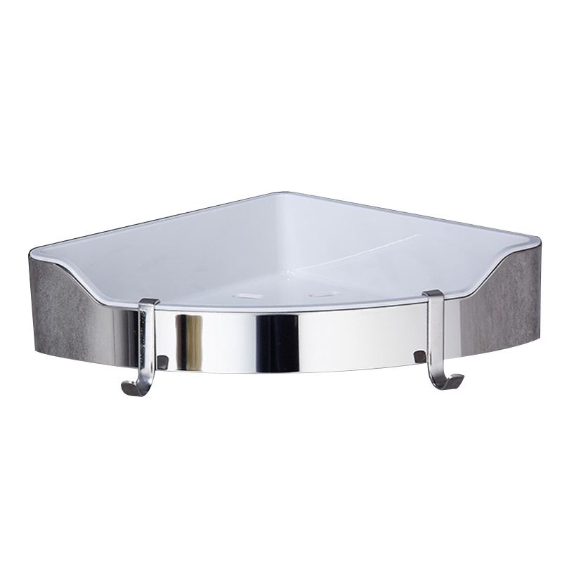 QQ Giá Đỡ Dầu Gội Hình Tam Giác Kèm 2 Móc Treo Tiện Dụng Cho Phòng Tắm