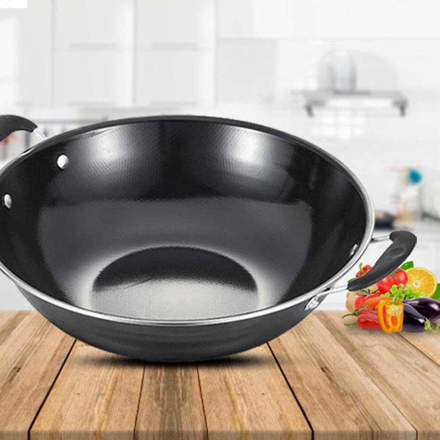 Chảo Rán Cỡ Lớn 32 & 34 cm 1070- Wok Teflonng 32 cm & 34 cm