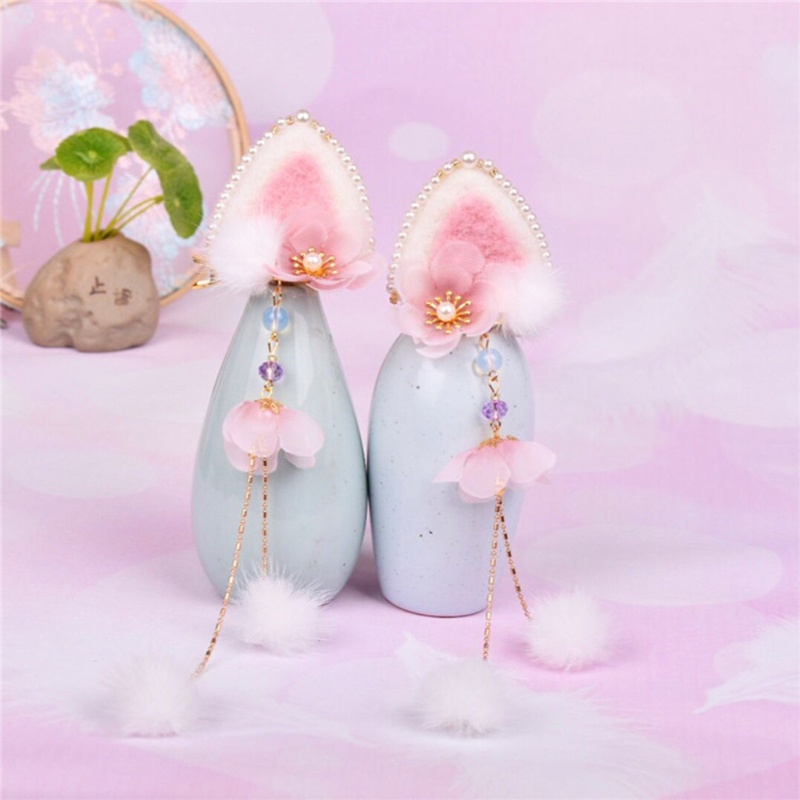 Trâm Cài Tóc Hình Thỏ Phong Cách Lolita Dễ Thương Cho Bé Gái