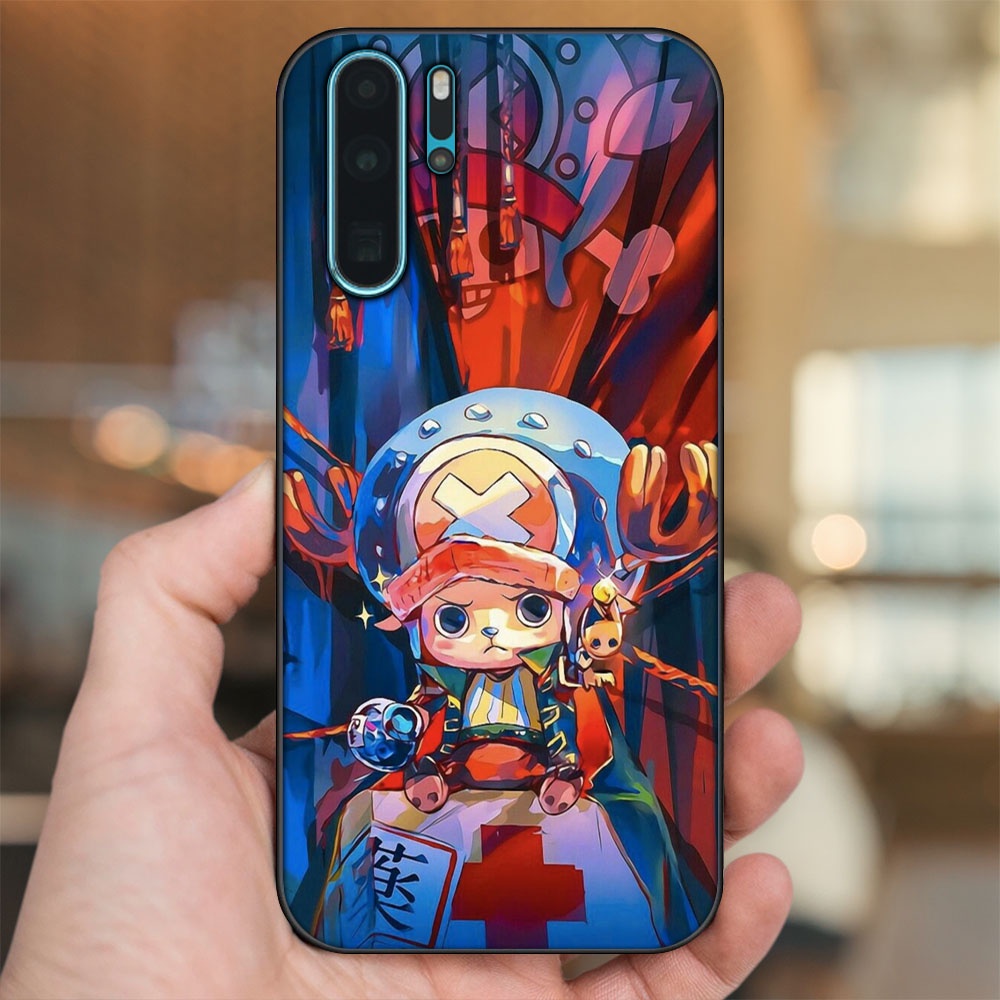 Ốp lưng Huawei P30 Pro viền đen in hình Chopper One Piece Đảo Hải Tặc