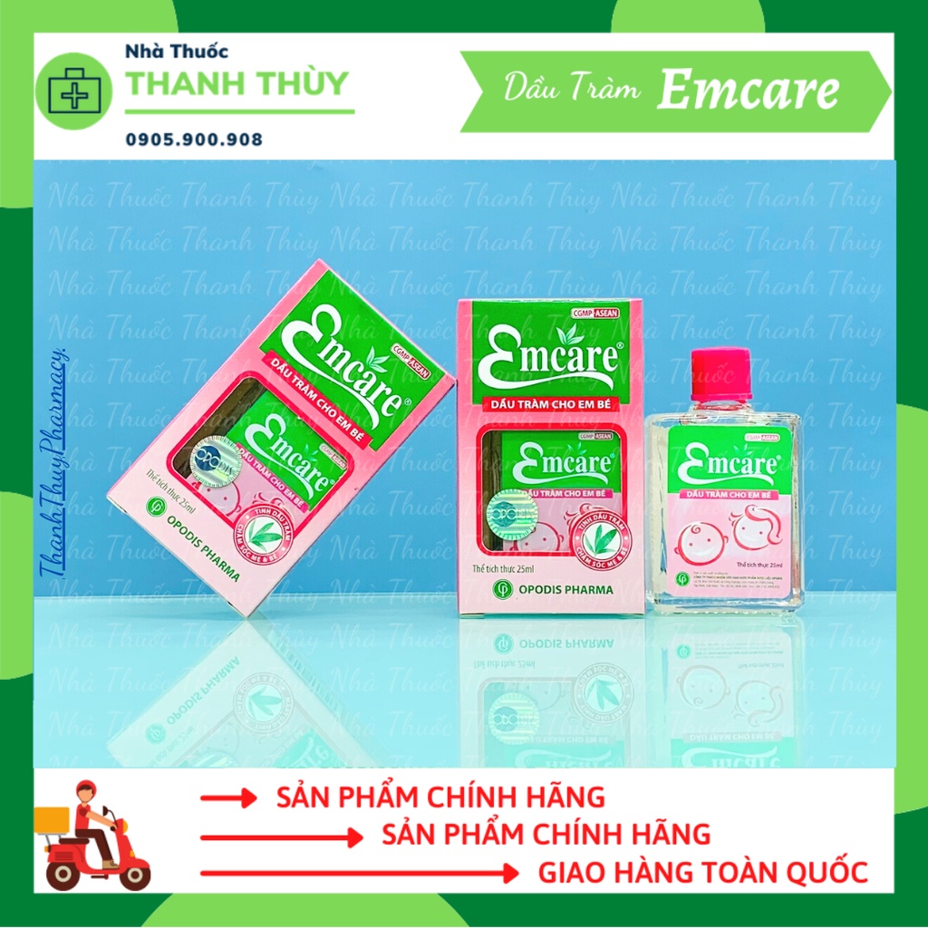 Dầu Tràm Cho Bé EMCARE [Chai 25ml] Bào Chế Từ Tinh Dầu Tràm Với Mùi Thơm Nhẹ Nhàng Đặc Trưng, Không Gây Kích Ứng Da