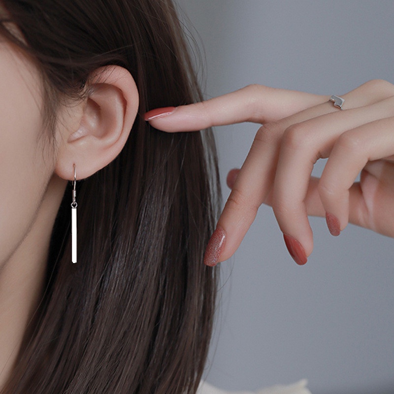 Khuyên tai WE FLOWER mạ bạc S925 thiết kế hình học thời trang đơn giản dành cho nữ