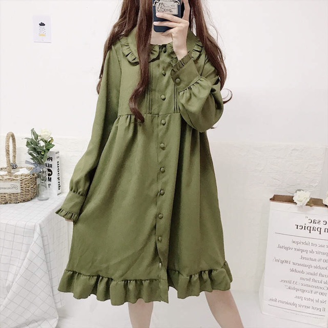 [CÓ SẴN] Váy / Đầm Lolita Nhật Bản Cổ Nấm Ulzzang(có ảnh thật+video) | BigBuy360 - bigbuy360.vn