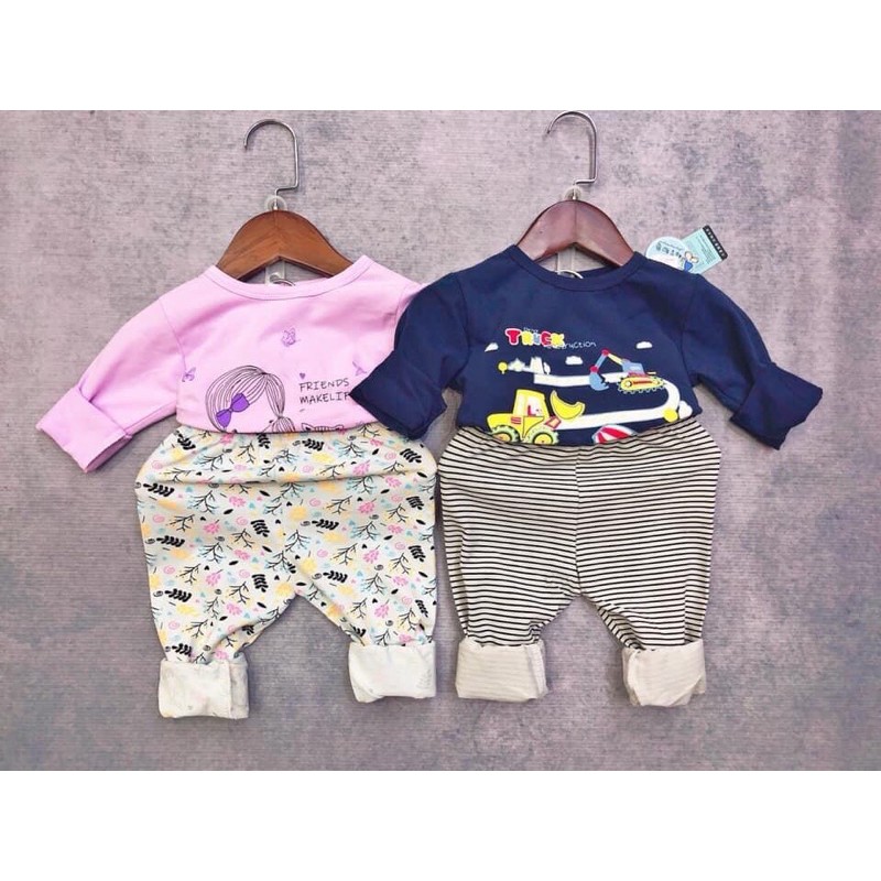 [Bé 25-35kg] Bộ dài tay cotton xuất cho bé trai, bé gái từ 25kg-35kg