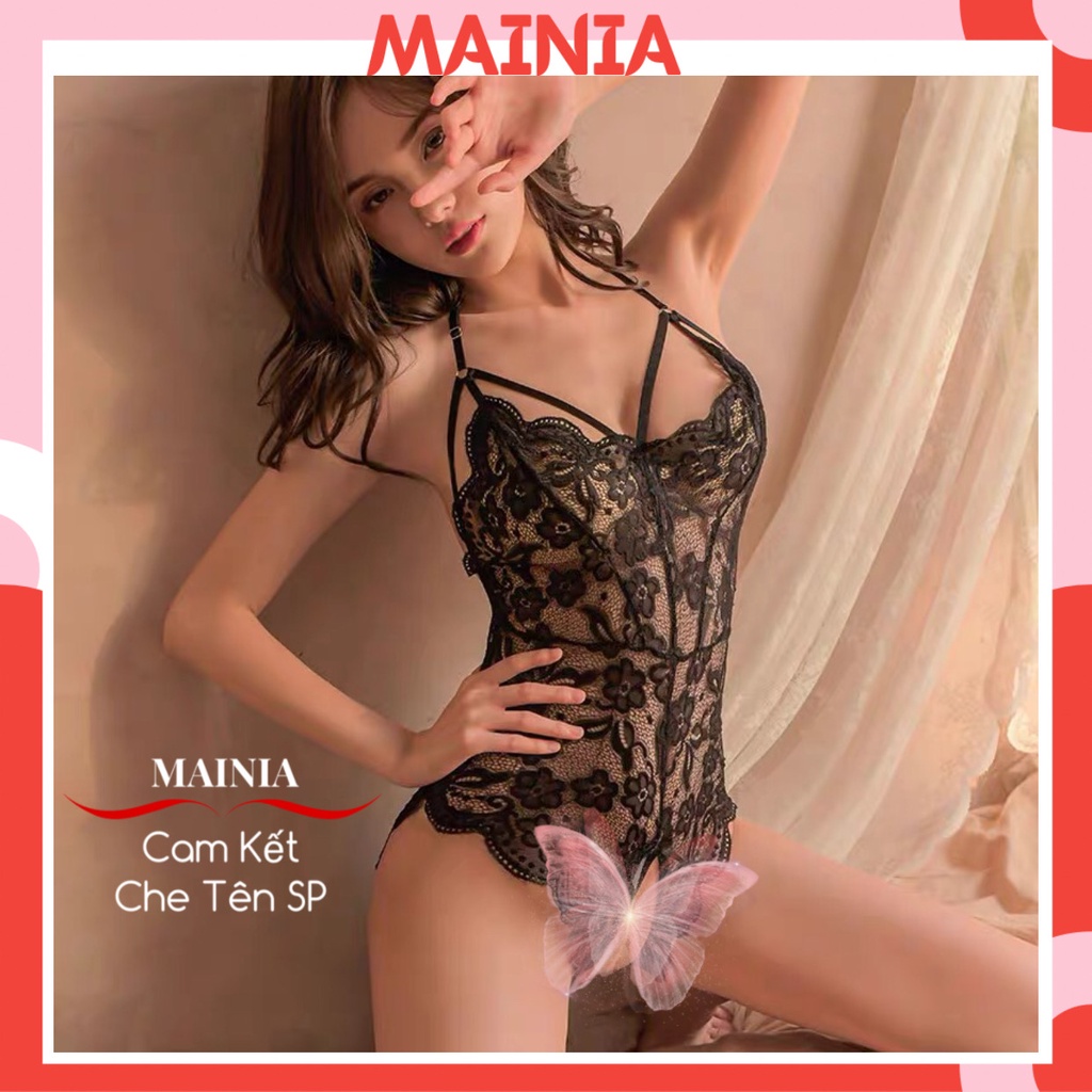 Bộ Bodysuit Ren Hoa Lọt Khe Hở Đáy Dây Ngang Lưng Siêu Đẹp Sexy Gợi Cảm Mainia Shop | BigBuy360 - bigbuy360.vn