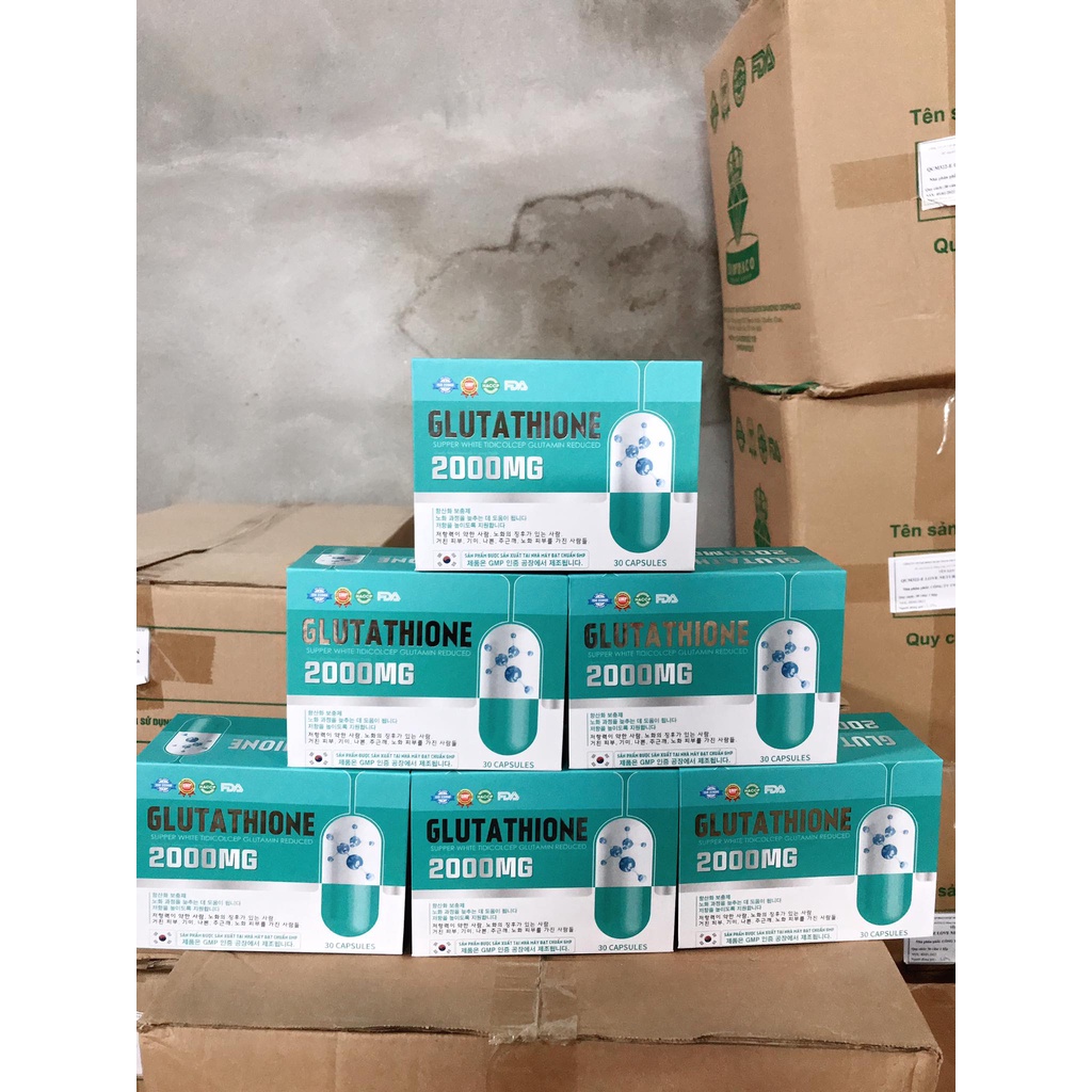 Viên Uống Trắng da COLLAGEN - GLUTATHIONE 2000 - Trắng Da,Mờ Nám,Giảm Nhăn