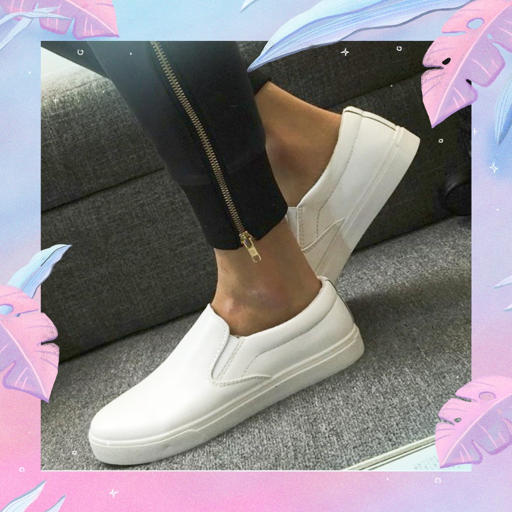 »★« Giày LƯỜI SLIP-ON DA Nam Z16 ( TRẮNG ) Hot FASHION FULL BOX